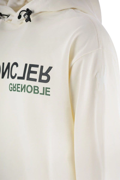 Shop Moncler Grenoble Logo-printed Hoodie In White