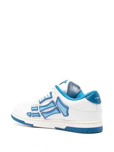 Shop Amiri Leather Sneakers In Clear Blue