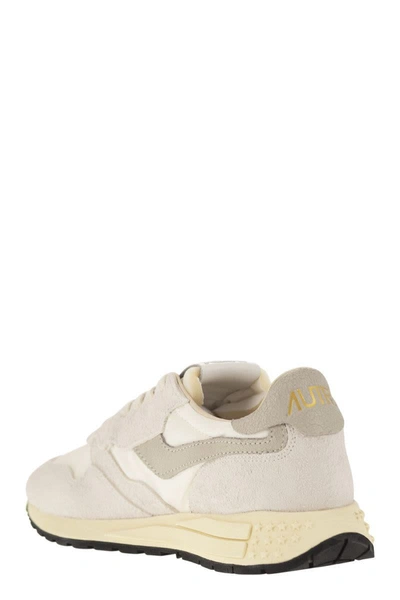 Shop Autry Reelwind - Suede And Technical Textile Trainer In White