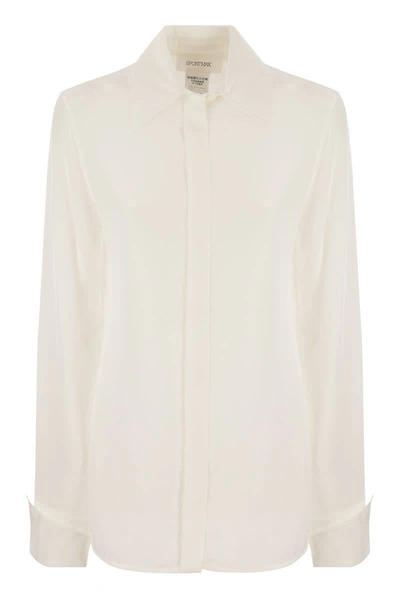 Shop Sportmax Lelia - Pure Silk Shirt In White
