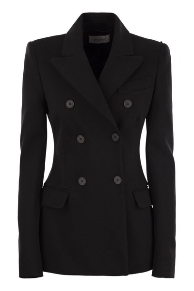 Shop Sportmax Sestri - Double-breasted Fitted Jacket In Black