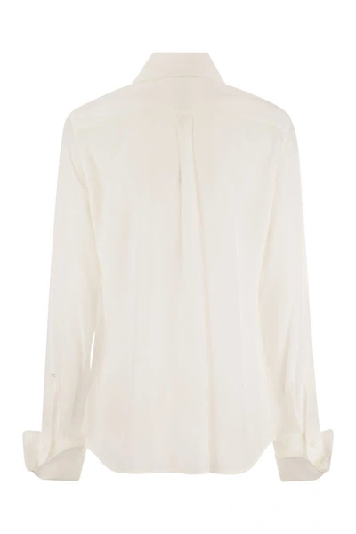Shop Sportmax Lelia - Pure Silk Shirt In White