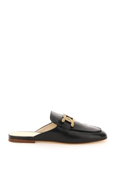 Shop Tod's Kate Leather Sabot Women In Black