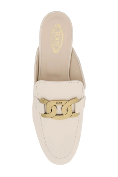 Shop Tod's Kate Leather Sabot Women In White