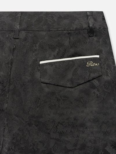 Frame X Ritz Silk Pajama Pants In Black