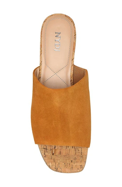 Shop Nydj Claudine Wedge Sandal In Cognac