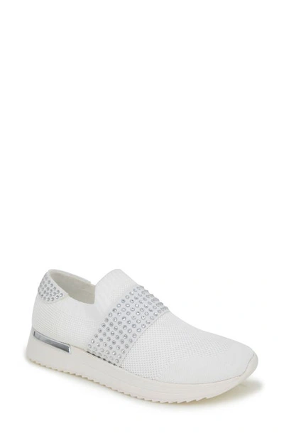 Shop Reaction Kenneth Cole Collette Knit Sneaker In White