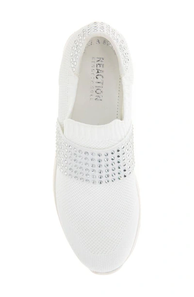 Shop Reaction Kenneth Cole Collette Knit Sneaker In White