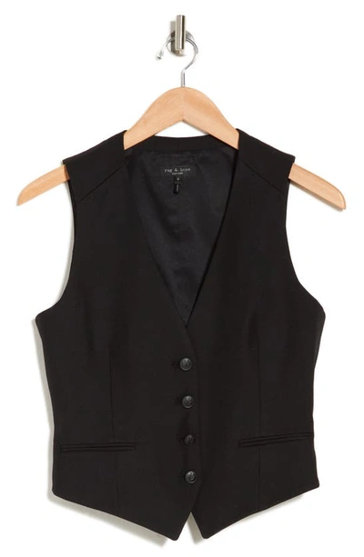 Shop Rag & Bone Priya Wool Vest In Black