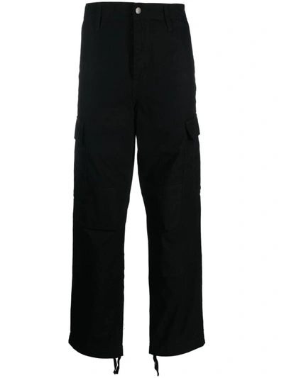 Shop Carhartt Wip Cotton Cargo Pants In Black