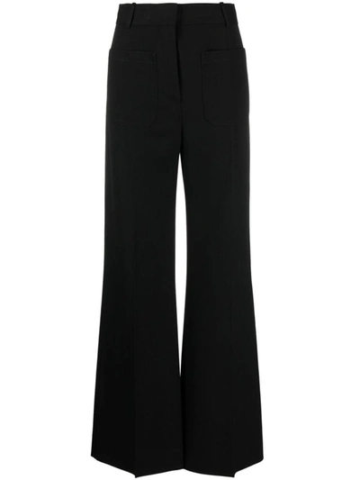 Shop Victoria Beckham Alina Tailored Trousers In Black