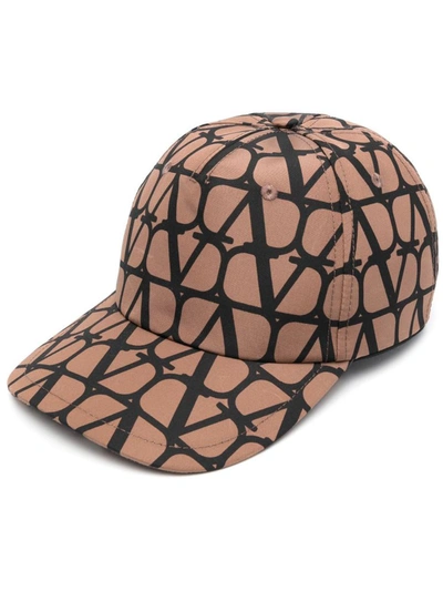 Shop Valentino Garavani Logo Hat. Accessories In Brown