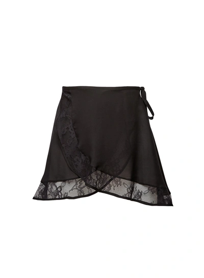 Shop Fleur Du Mal Ballet Wrap Skirt In Black