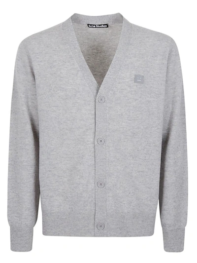 Shop Acne Studios Wool V-necked Cardigan In Grey