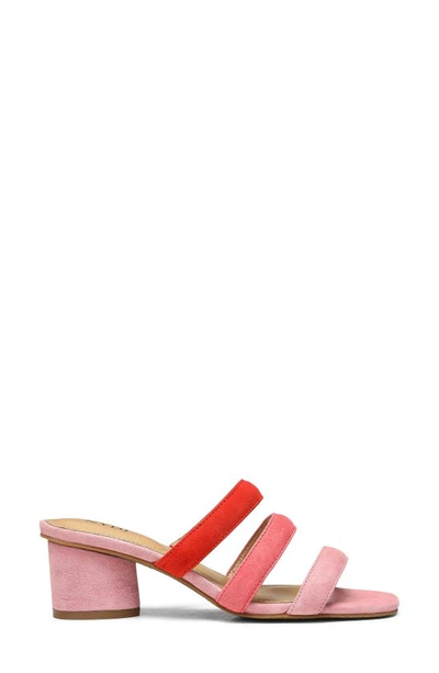 Shop Nydj Giacomo Triple Strap Slide Sandal In Blush Pink