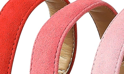 Shop Nydj Giacomo Triple Strap Slide Sandal In Blush Pink