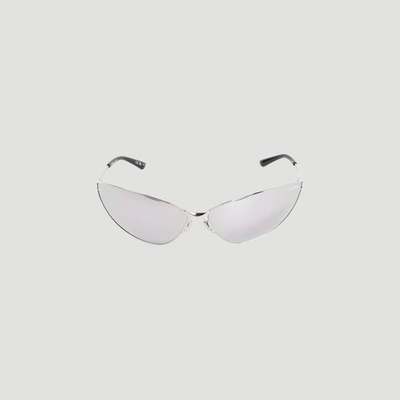 Balenciaga 0315s Razor Cat Metal Sunglasses In Black