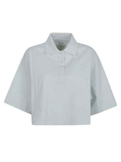 Shop Bottega Veneta Cotton Polo Shirt In Clear Blue