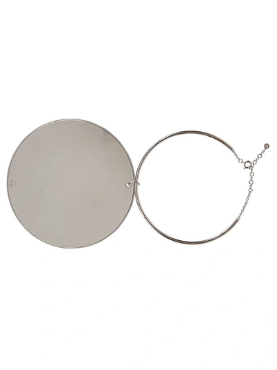 Shop Courrèges Circle Necklace In Silver