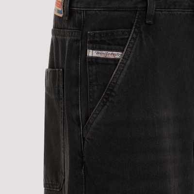 Shop Diesel D-sire Cargo Jeans In Black