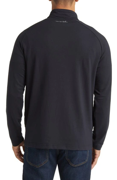 Travis Mathew Valiant Quarter Zip Pullover In Black