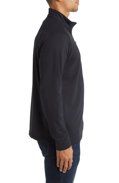 Travis Mathew Valiant Quarter Zip Pullover In Black