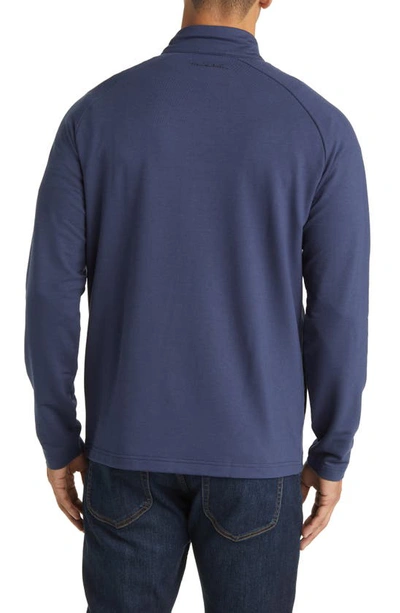 Travis Mathew Valiant Quarter Zip Pullover In Mood Indigo