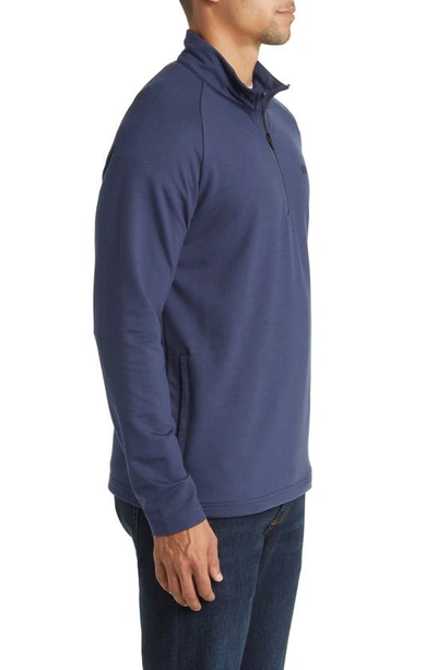 Travis Mathew Valiant Quarter Zip Pullover In Mood Indigo