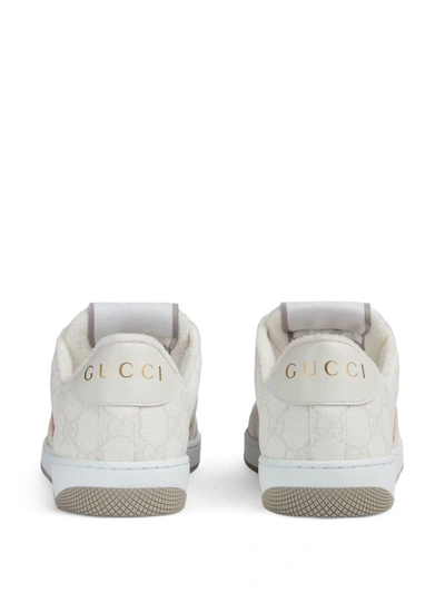 Shop Gucci Screener Sneakers In White