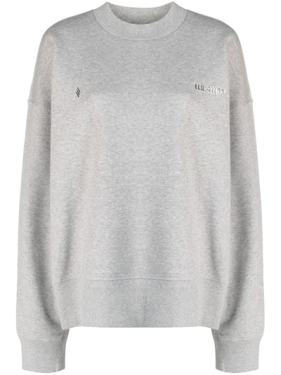 Shop Attico The  Cotton Sweatshirt In Grey