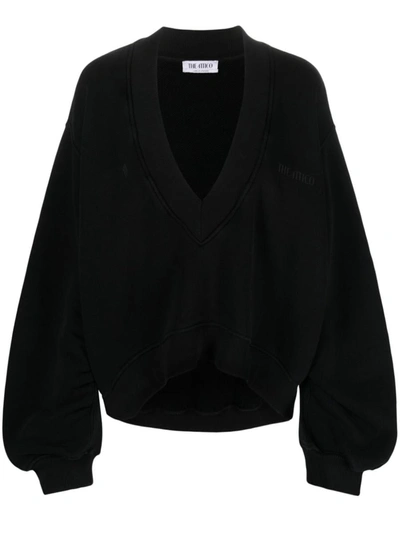 Shop Attico The  Cotton Sweatshirt In Black