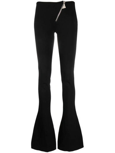 Shop Attico The  Jersey Flared Trousers In Black