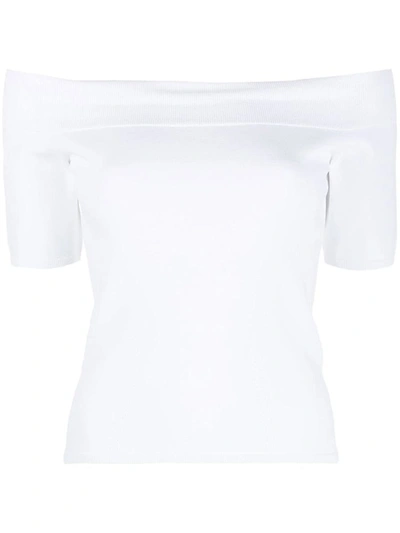 Shop Alexander Mcqueen Off Shoulder Top In White