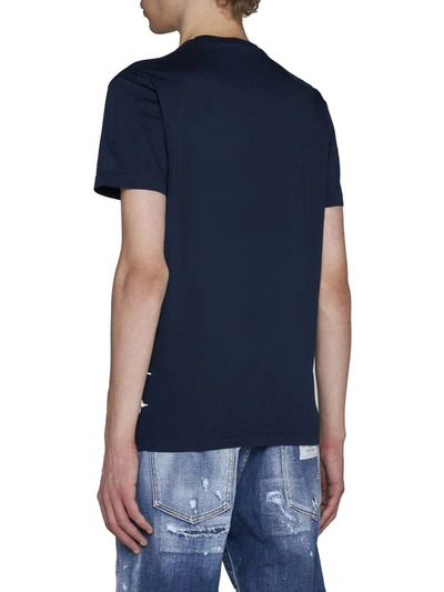 Shop Dsquared2 T-shirts And Polos In Blue Navy