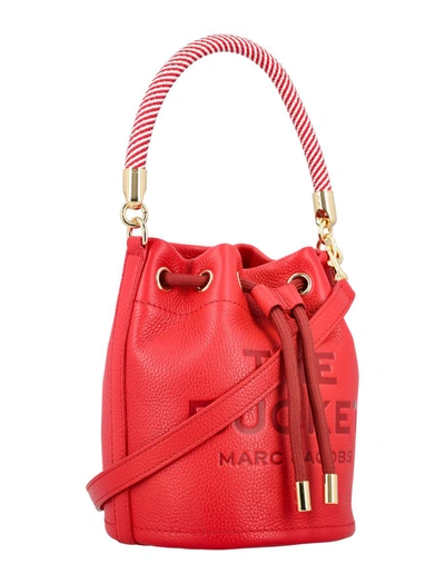 Shop Marc Jacobs The Bucket Bag In True Red