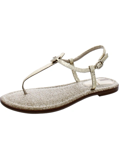 Shop Sam Edelman Gigi Signet Womens Faux Leather Casual Thong Sandals In White