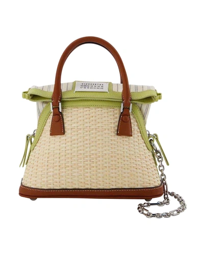 Shop Maison Margiela 5ac Classique Micro Handbag -  - Cèdro - In Beige