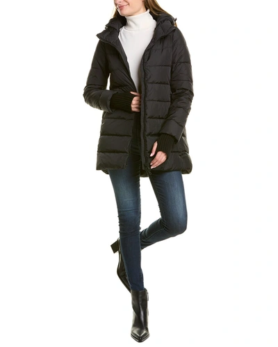 Shop Herno Medium Down Wool-blend Jacket In Black