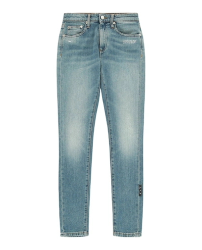 Shop Off-white Skinny Fit Jeans In Blue