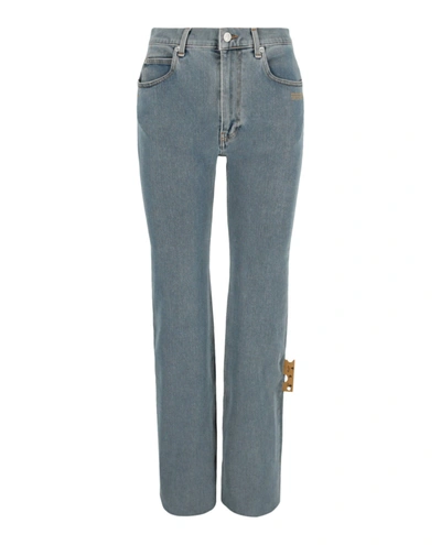 Shop Off-white Cool Stretch Baggy Denim Jeans In Blue