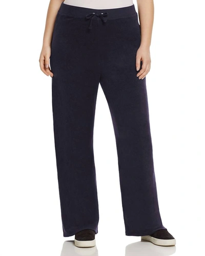 Juicy Couture Mar Vista Microterry Track Pants In Navy Blue In Blue