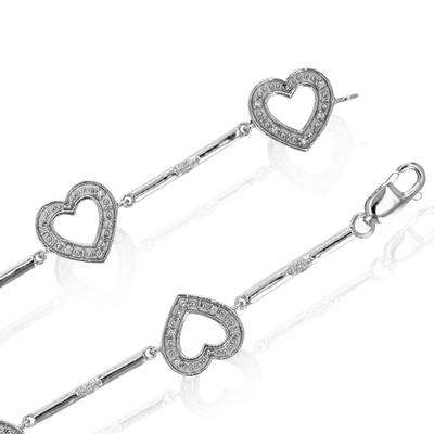 Vir Jewels 1/16 Cttw Lab Created Diamond Tennis Bracelet Sterling Silver Prong 7.15 Inch In Silver