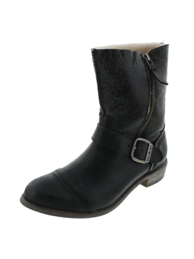 Shop Koolaburra Duarte Womens Leather/suede Faux Shearling Mid-calf Boots In Black