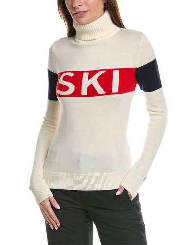 Shop Perfect Moment Ski Ii Turtleneck Wool Sweater In White