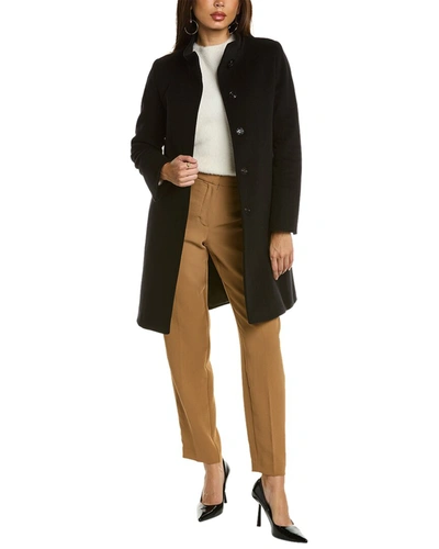 Shop Cinzia Rocca Icons Medium Wool & Cashmere-blend Coat In Black