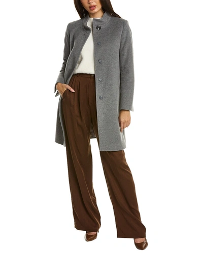 Shop Cinzia Rocca Icons Medium Wool & Cashmere-blend Coat In Grey