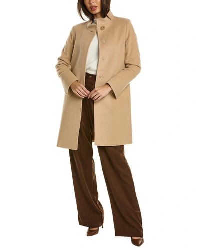 Shop Cinzia Rocca Icons Medium Wool & Cashmere-blend Coat In Brown