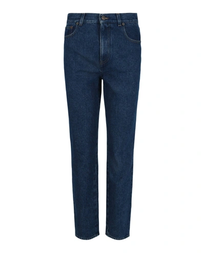 Shop Off-white Straight Leg Jeans In Blue