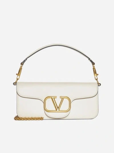 Shop Valentino Loco' Leather Bag In Light Ivory