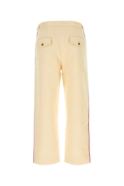 Shop Bode Pants In Red Cream